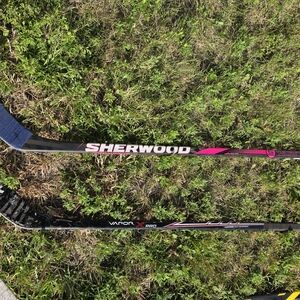 Sherwood Hockey Stick with Pink and Black Design
